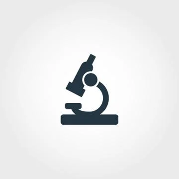 Microscope icon. Premium monochrome design from education icon collection Stock Illustration