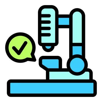 Microscope icon representing accuracy for scientific research Illustrazione stock