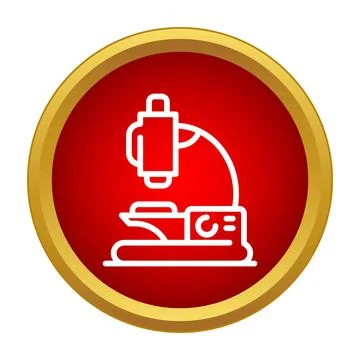 Microscope icon representing medical research and scientific discovery 스톡 일러스트
