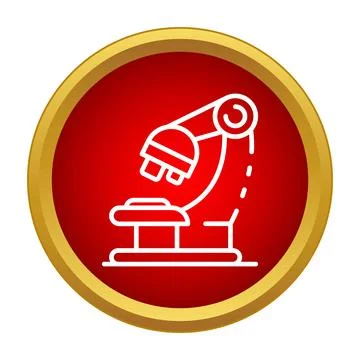 Microscope icon representing medical science and research Stock Illustration