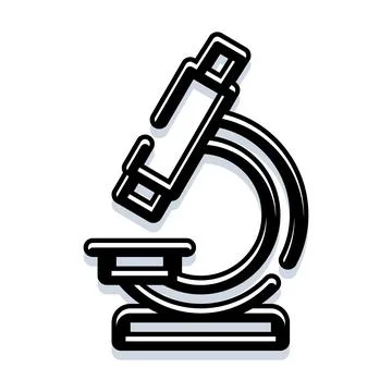 Microscope icon representing medical science and research Stock Illustration