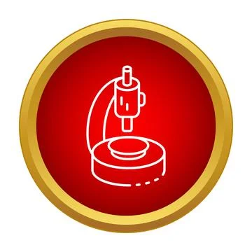 Microscope icon representing science and laboratory research 库存插图