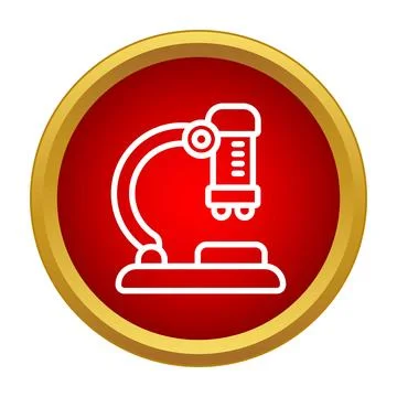 Microscope icon representing science and laboratory research Stock Illustration