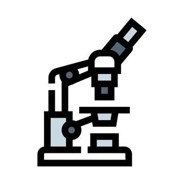 Microscope icon representing science and laboratory research Stock Illustration