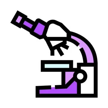 Microscope icon representing science and research equipment Stock Illustration