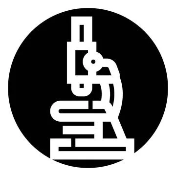 Microscope icon representing science and research discovery Stock Illustration