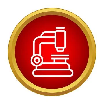 Microscope icon representing science biology and research Stock Illustration