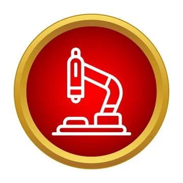 Microscope icon representing science education and laboratory research Stock Illustration
