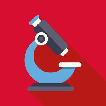 Microscope icon representing science research and education Stock Illustration