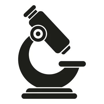 Microscope icon representing science research and discovery Stock Illustration