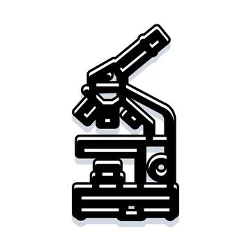 Microscope icon representing science research and discovery Stock Illustration