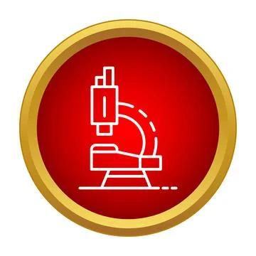 Microscope icon representing science research and discovery Stock Illustration