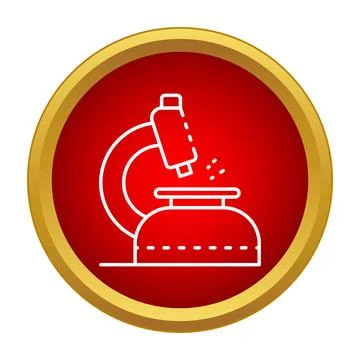 Microscope icon representing science, research, and biology Stock Illustration