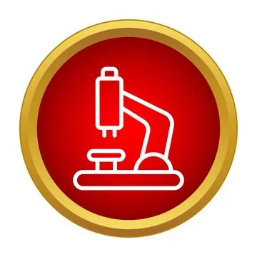Microscope icon representing science research and discovery Stock Illustration