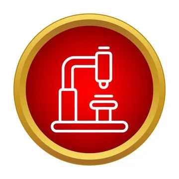 Microscope icon representing science research and education Stock Illustration