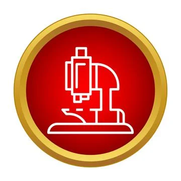 Microscope icon representing science research and discovery Stock Illustration