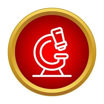 Microscope icon representing science research and discovery Stock Illustration