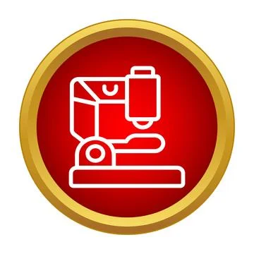 Microscope icon representing science research and discovery Stock Illustration