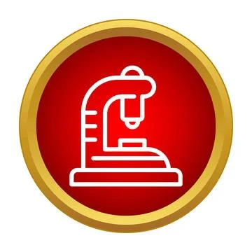 Microscope icon representing science, research, and biology Stock Illustration