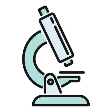 Microscope icon representing science research and discovery Stock Illustration