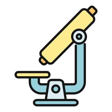 Microscope icon representing science, research, and biology Illustrazione stock