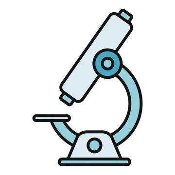 Microscope icon representing science research and discovery Stock Illustration