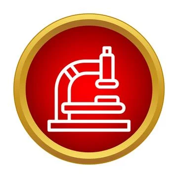 Microscope icon representing science research and discovery Stock Illustration