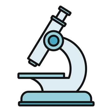 Microscope icon representing science research and discovery 스톡 일러스트