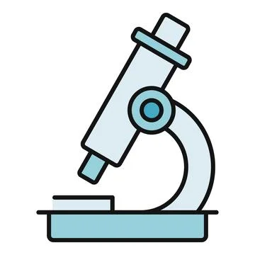 Microscope icon representing science research and laboratory work 스톡 일러스트