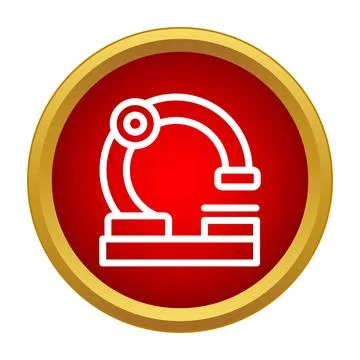 Microscope icon representing science, research, and laboratory equipment Stock Illustration