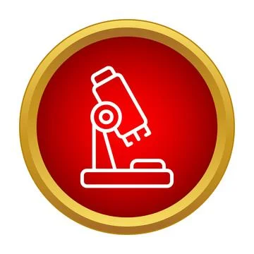 Microscope icon representing science research and discovery Stock Illustration