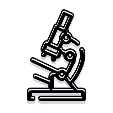 Microscope icon representing science research and discovery Stock Illustration
