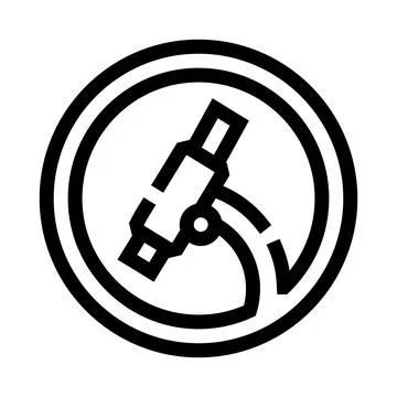 Microscope icon representing science research and discovery Illustrazione stock