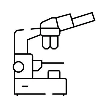 Microscope icon representing science research and discovery Stock Illustration