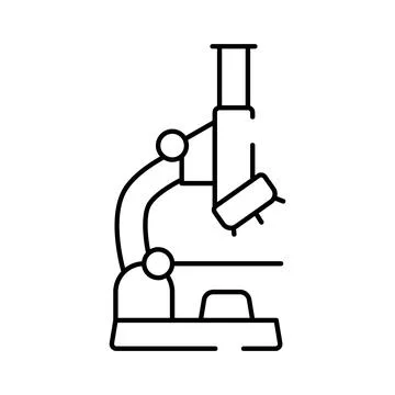 Microscope icon representing science research and discovery Stock Illustration