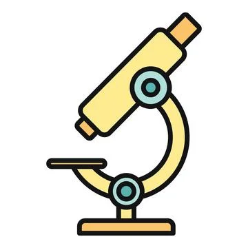 Microscope icon representing science research and discovery Stock Illustration