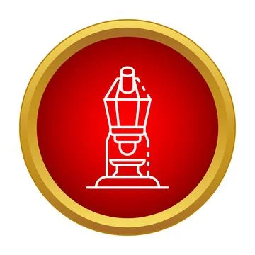 Microscope icon representing science technology and research Stock Illustration