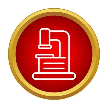 Microscope icon representing science technology and research 库存插图