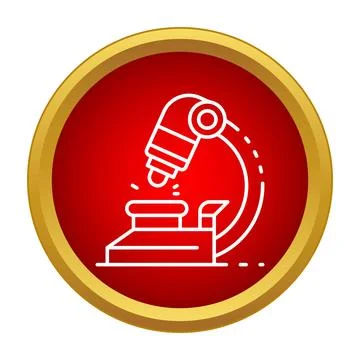 Microscope icon representing scientific research and biology study Stock Illustration