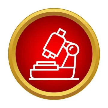 Microscope icon representing scientific research and biology education Stock-Illustration