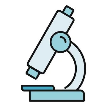 Microscope icon representing scientific research and discovery Stock Illustration
