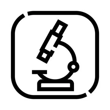 Microscope icon representing scientific research and exploration Stock Illustration