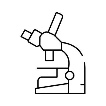 Microscope icon representing scientific research and biology analysis Stock-Illustration