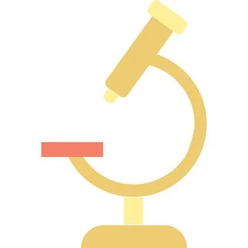 Microscope icon science lab equipment flat vector Illustrazione stock