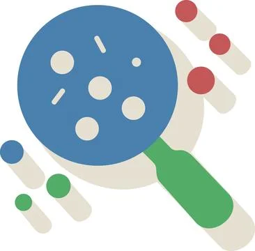 Microscope icon for scientific data research Stock Illustration