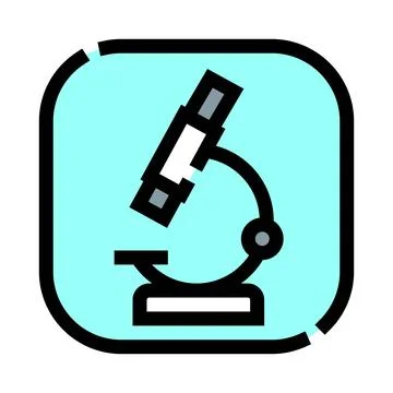Microscope icon for scientific research and education Stock Illustration