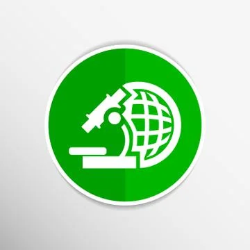 Microscope icon scientist virus isolated graphic technology 库存插图