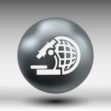 Microscope icon scientist virus isolated graphic technology Stock Illustration