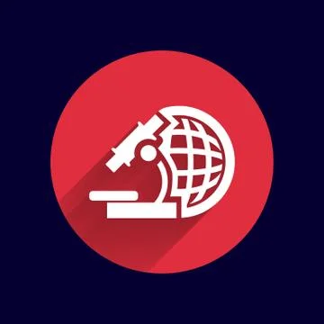 Microscope icon scientist virus isolated graphic technology 库存插图