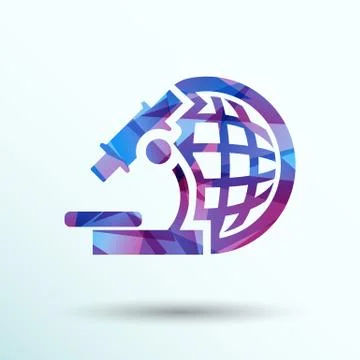 Microscope icon scientist virus isolated graphic technology 库存插图